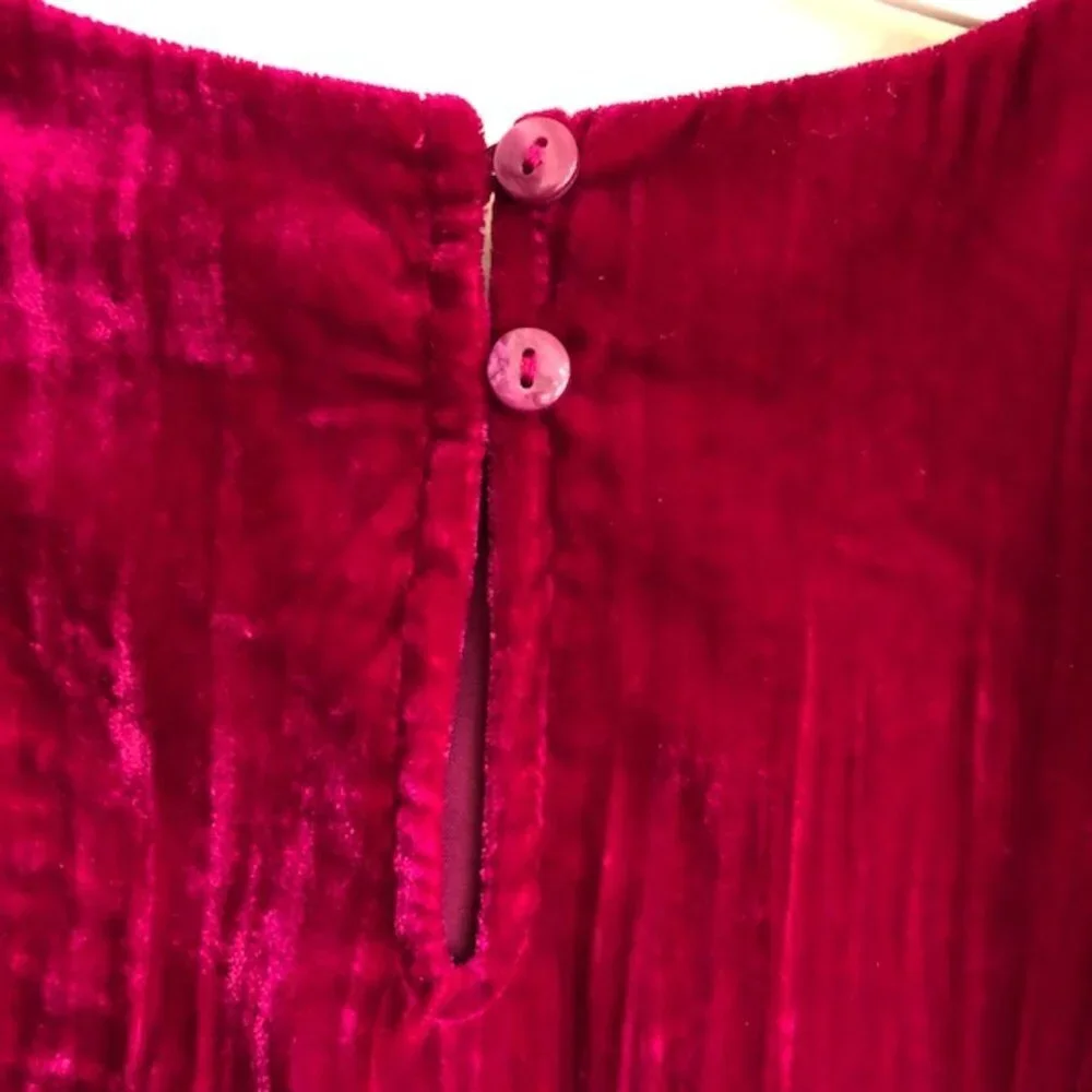 GYMBOREE Deep Pink Flutter Sleeve Velour Dress Girls 4